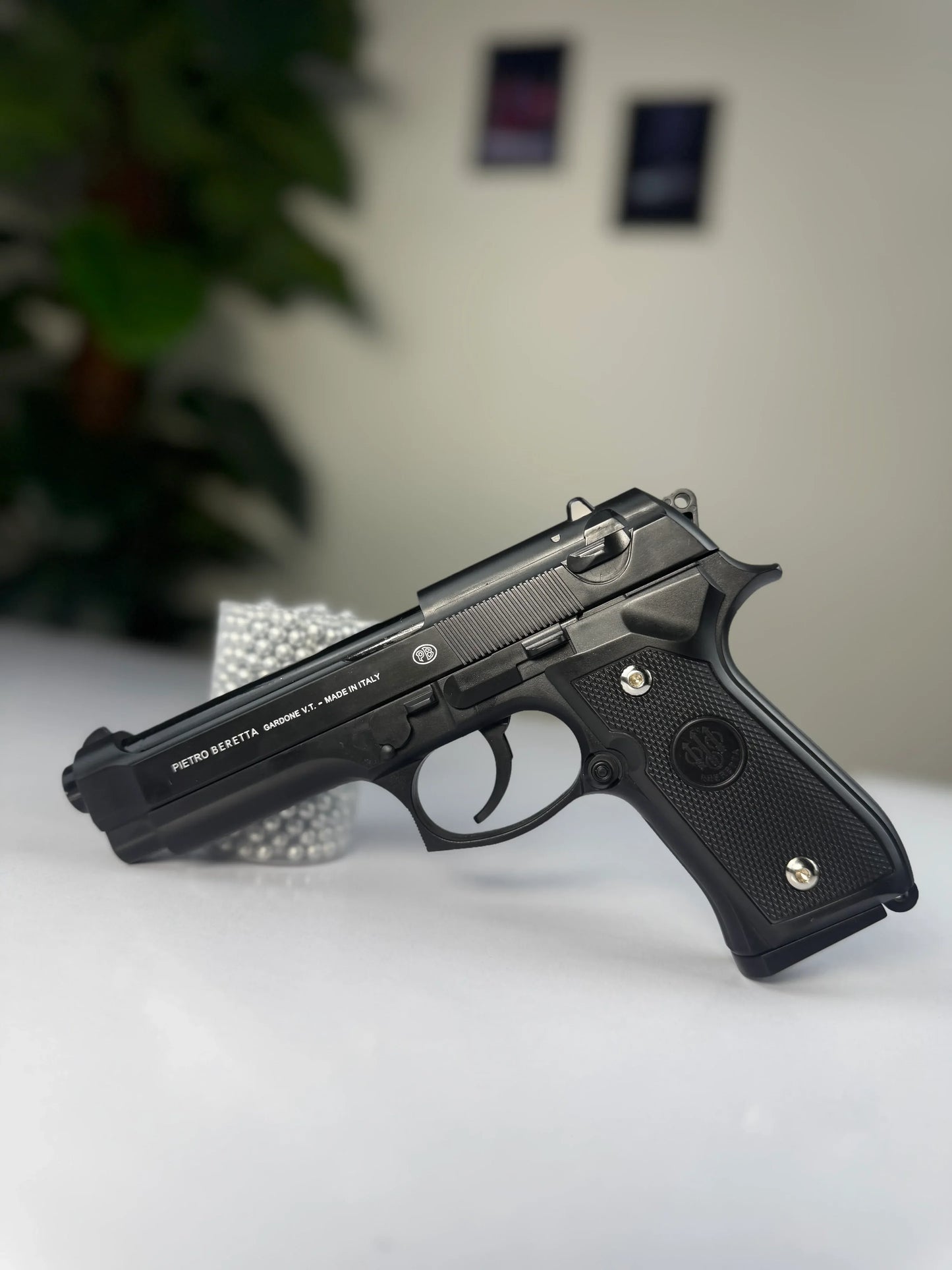 P Beretta 6mm BB Airsoft Toy Gun – Realistic Metal Finish Pistol Toy